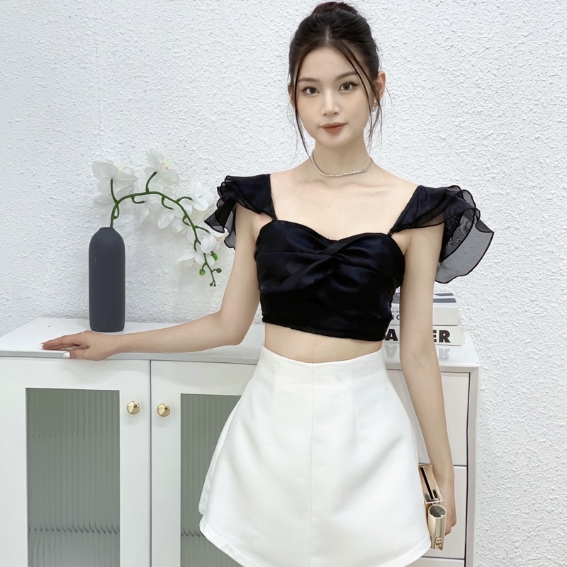 [HÌNH ẢNH ĐỘC QUYỀN- DESIGNED BY BD.BRAND ] -  ÁO CROP MẶC 3 KIỂU SEXY XOẮN NGỰC