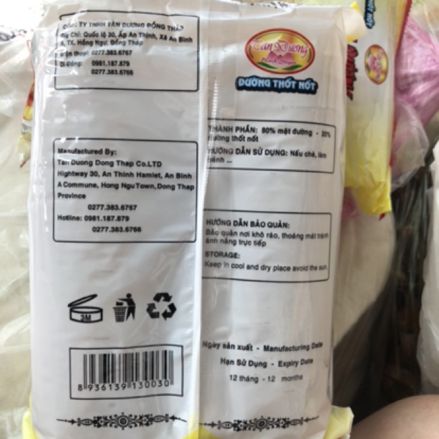 ĐƯỜNG THỐT NỐT TÂN DƯƠNG GÓI 1kg