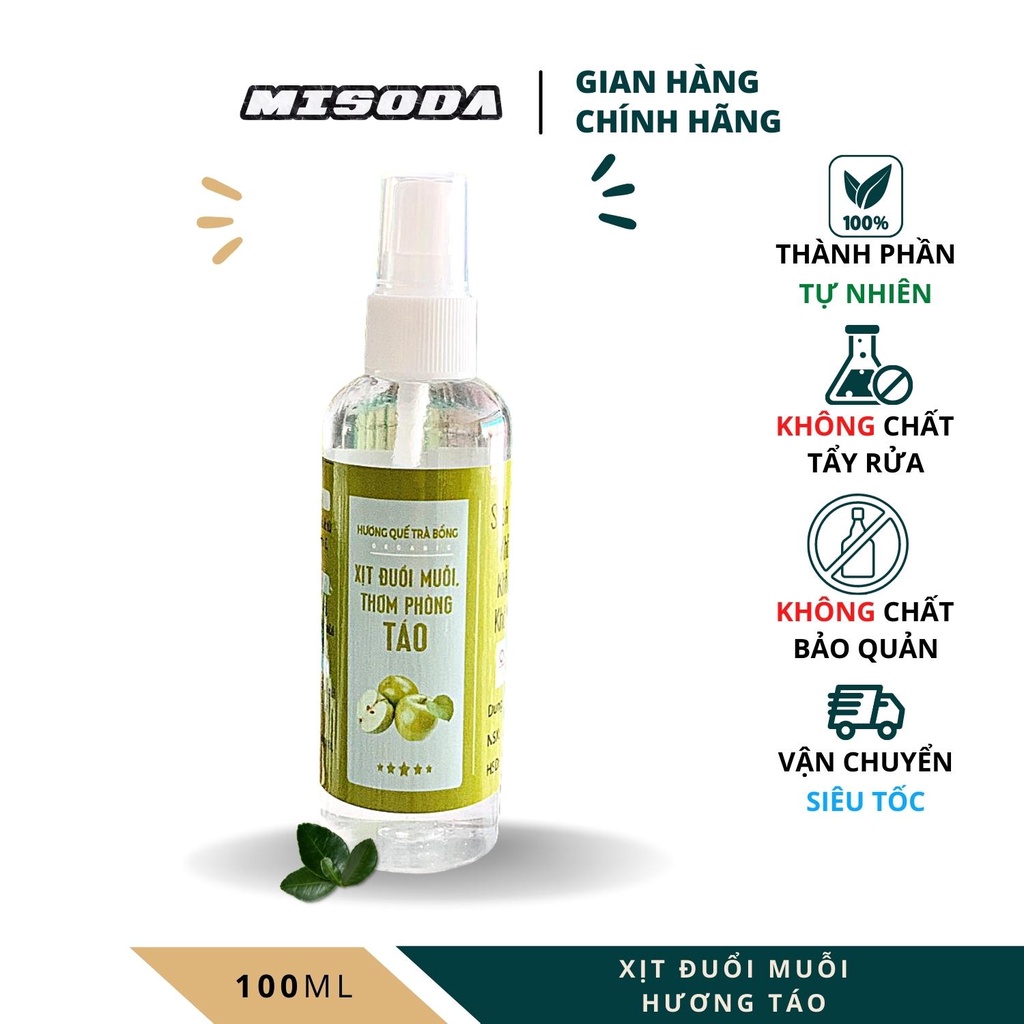 Xịt đuổi muỗi Hương Quế Trà Bồng, xua đuổi côn trùng, hương thơm tự nhiên, an toàn cho bé sơ sinh