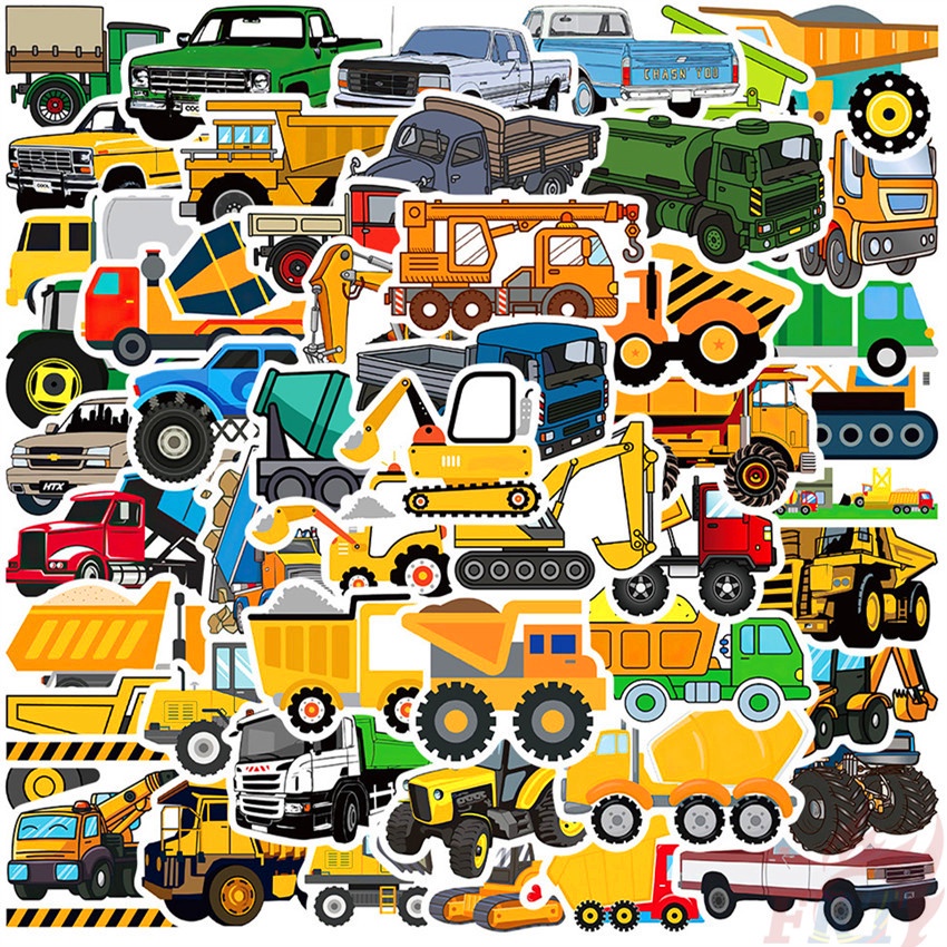 Bộ 100 Cái ❉ Miếng Dán Trang Trí Xe Hơi Xe Buýt Độc Đáo ❉ Miếng Dán Decal Vẽ Nguệch Ngoạc Thời Trang