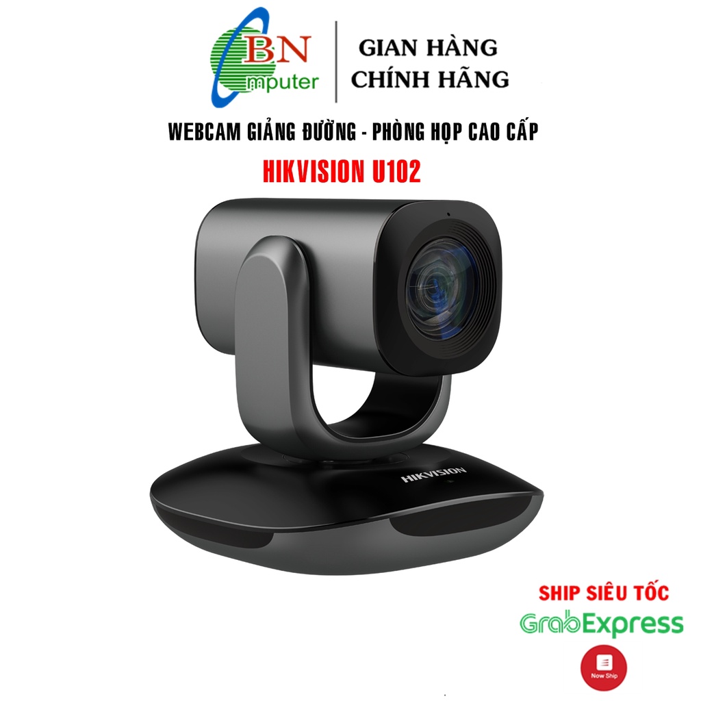 Webcam Hikvision DS U102 chuyên dụng phòng họp lớn, hội nghị cao cấp, có điều khiển, zoom số DS-U102