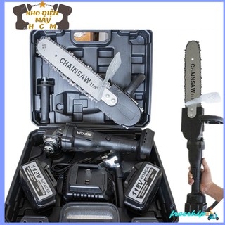 Máy mài pin hitachi 118v 2 pin + lưỡi cưa xích chain saw