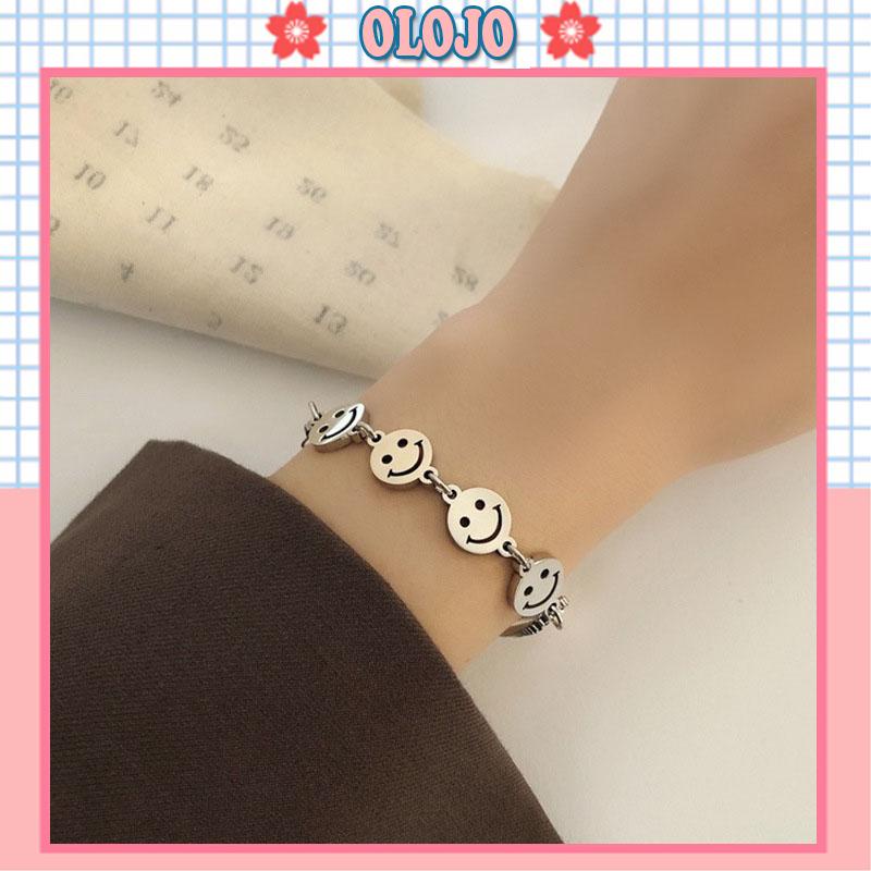 Vòng Tay Mặt Hình Mặt Cười Phong Cách Harajuku Cá Tính