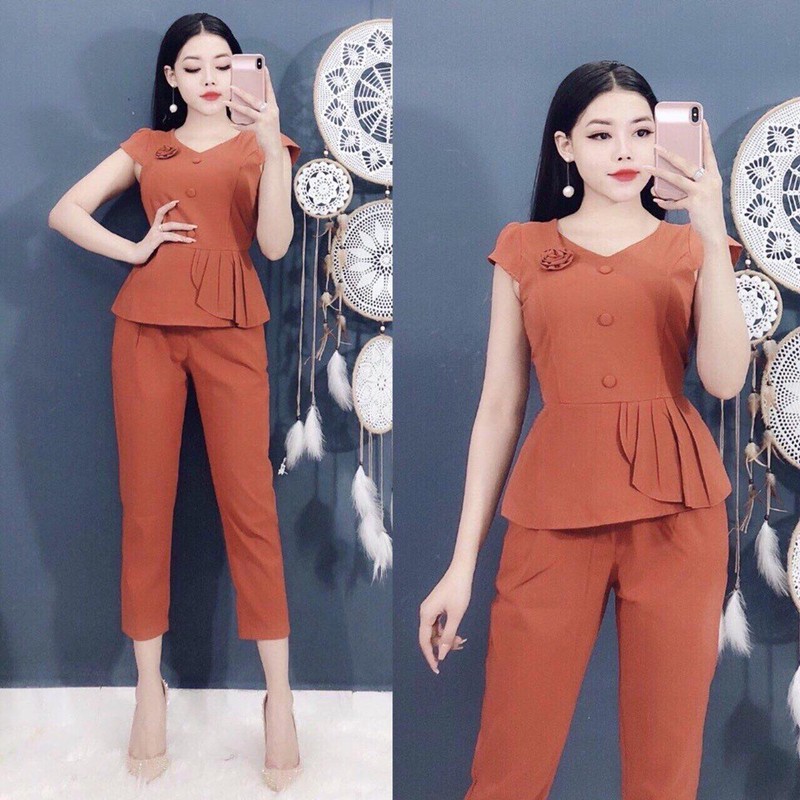 SET BỘ THỜI TRANG ĐÍNH HOA SÁT NÁCH DỄ THƯƠNG