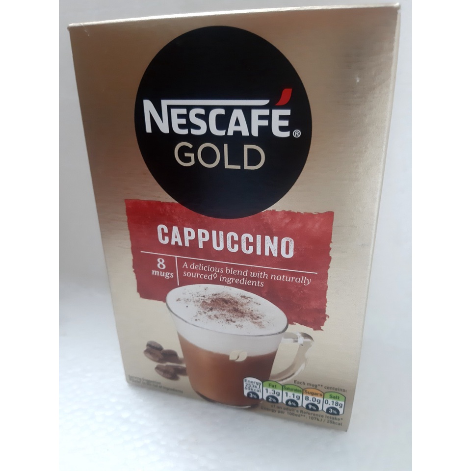 Nescafe Gold Cappuccino hộp 124g (8goi/15,5g)