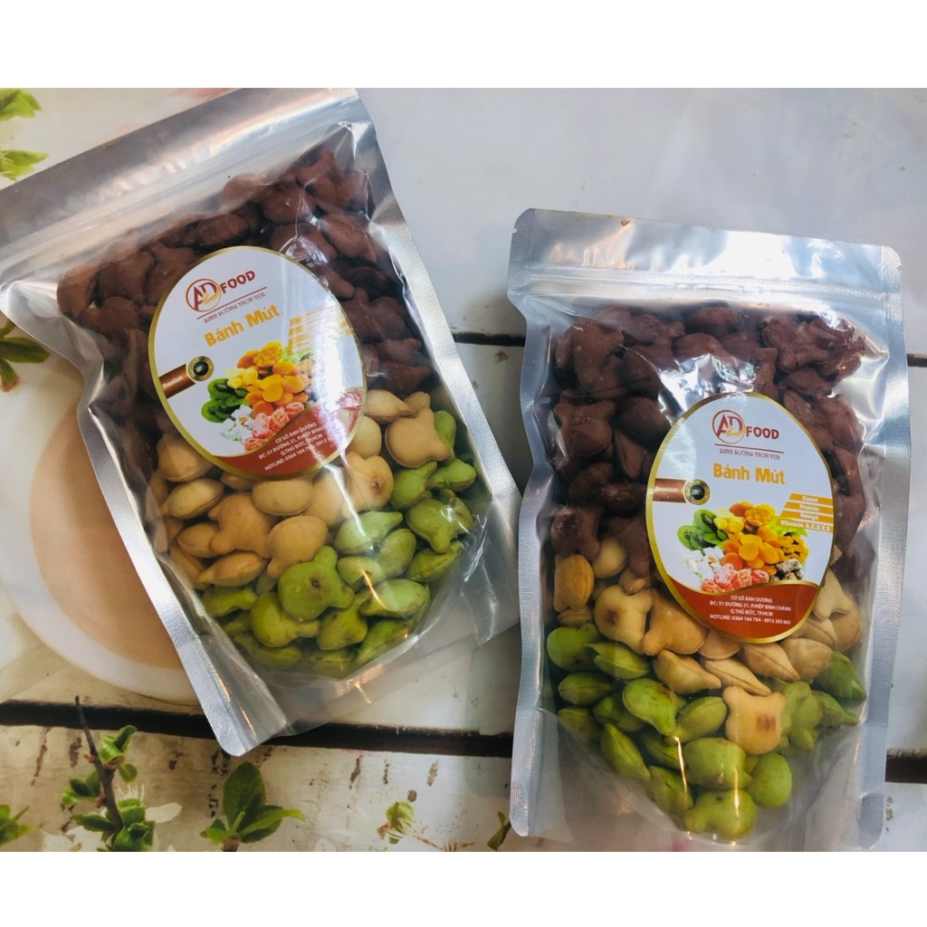 500g bánh gấu Mix 3 vị chùm ngây, cacao, kem sữa