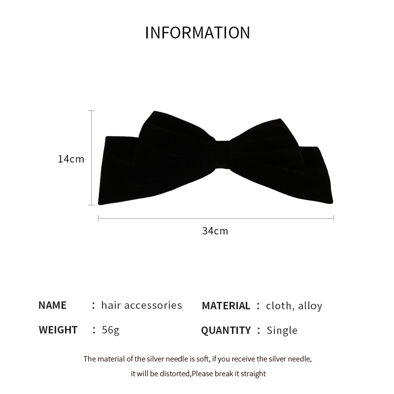 Kẹp Tóc Hình Nơ Vải Flannel Cỡ Lớn Thời Trang Cao Cấp