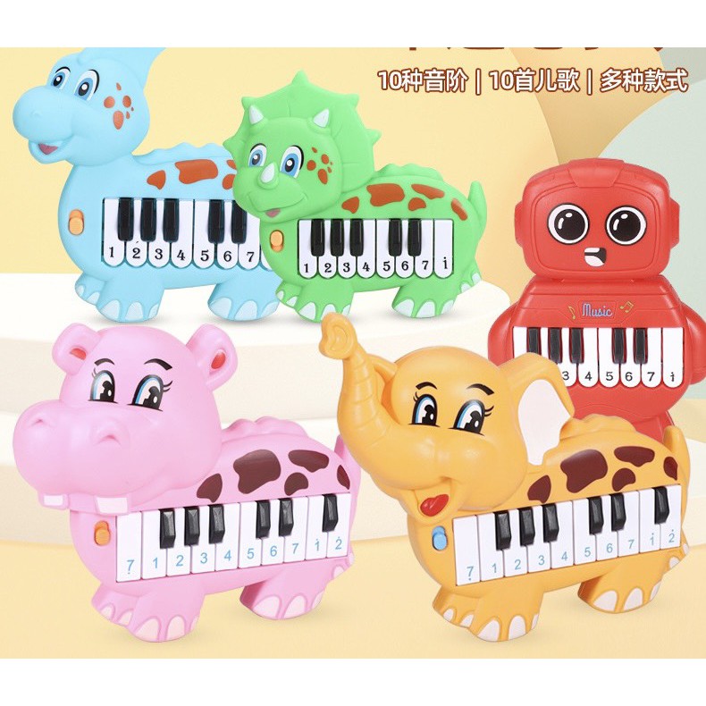 Đồ chơi đàn piano hình khủng long voi cho bé quà tặng cho bé trẻ em