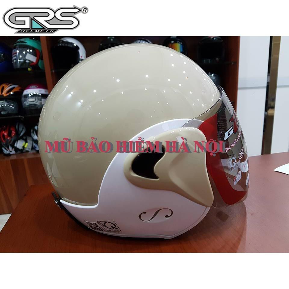 Mũ bảo hiểm 3/4 GRS kính dài nhiều màu