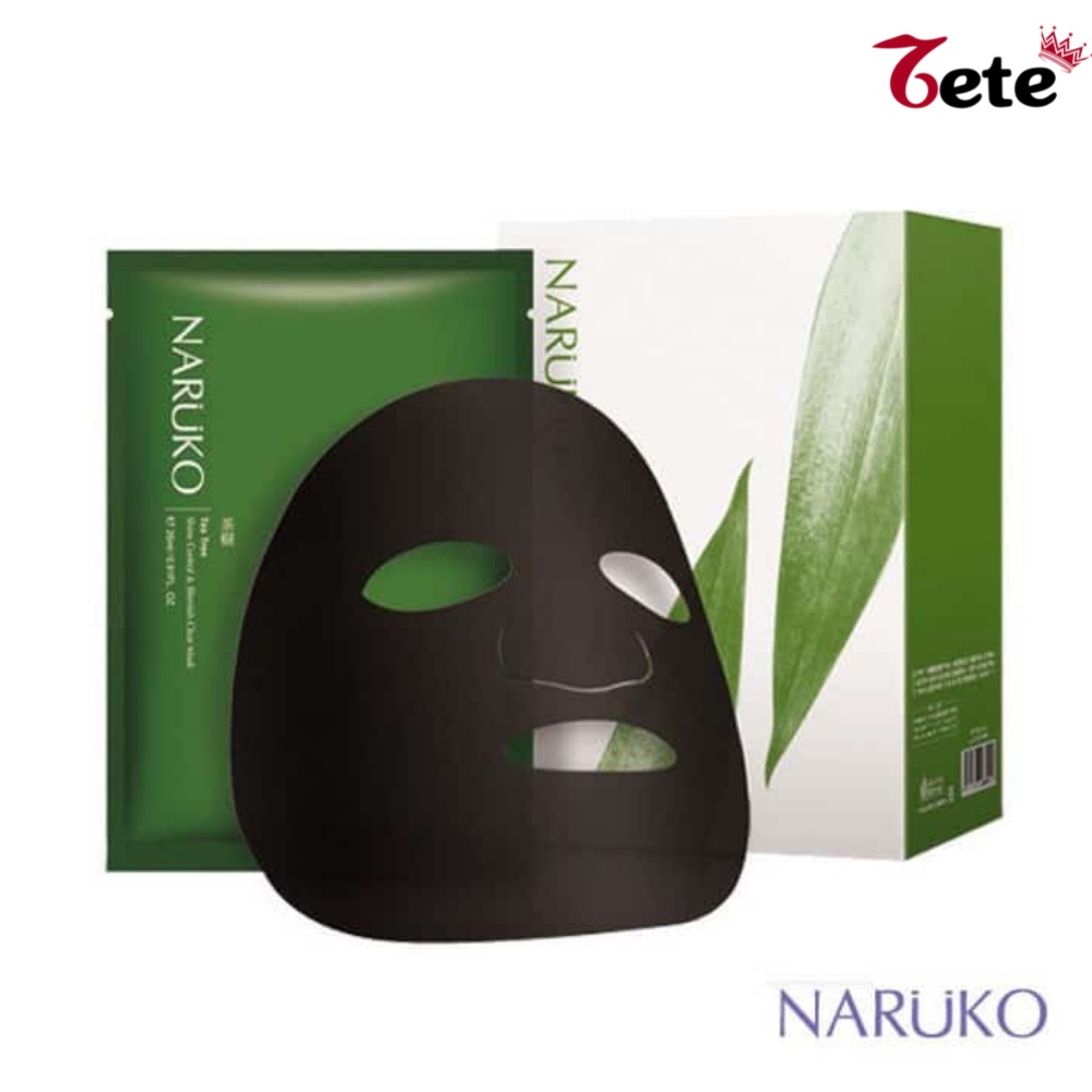 Mặt nạ Naruko, Hộp 8 Miếng Mặt Nạ Kiểm Soát Dầu Và Mụn Trà Trà Naruko Tea Tree 26ml/m