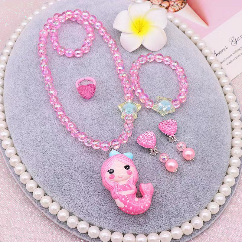 Đồ trang sức trẻ em｜Frozen Truth Elsa 13 bộ đồ trang sức ｜phát sáng dây chuyền kẹp tóc xuyến