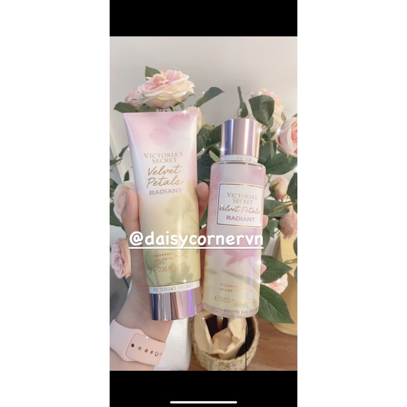 Radiant - Xịt thơm Body Mist Victoria’s Secret - Love Spell - Velvet Petals - Pure Seduction