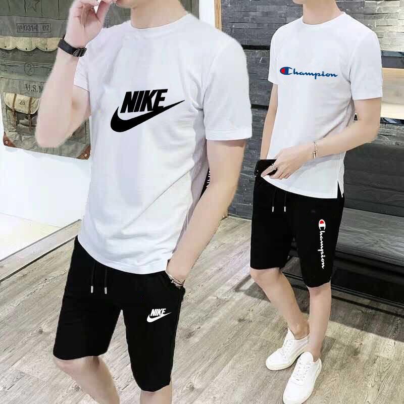 Puma Adidas ADIDAS Set Áo Thun Tay Ngắn + Quần Short Thể Thao Nike Năng Động Hợp Thời Trang