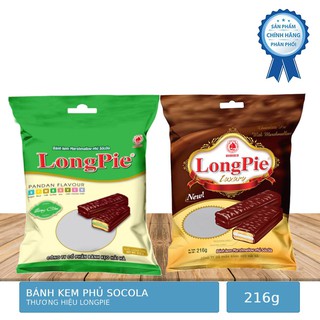 Bịch 12 Bánh Kem Marshmallow Phủ Sôcôla LongPie 216g