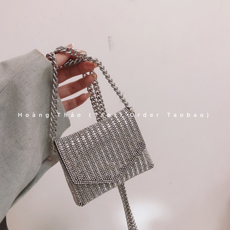 Túi mini đeo chéo đính đá sang chảnh xịn lấp lánh siêu đẹp lung linh ♥️
