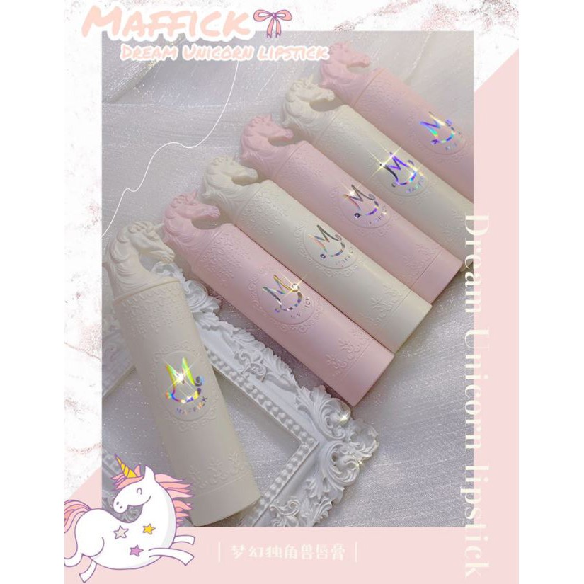 Son thỏi lì ❗FREESHIP❗ Son thỏi đầu kỳ lân Maffick Unicorns dưỡng ẩm, bền màu dành cho các nữ sinh | BigBuy360 - bigbuy360.vn