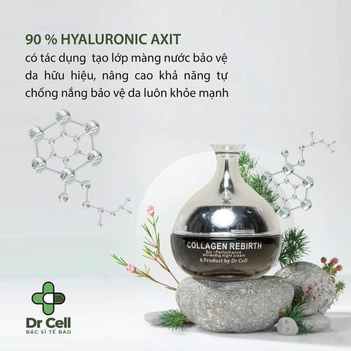 Kem dưỡng da ban đêm Collagen Rebirth sáng da chống lão hóa Dr Cell 30g SAN14