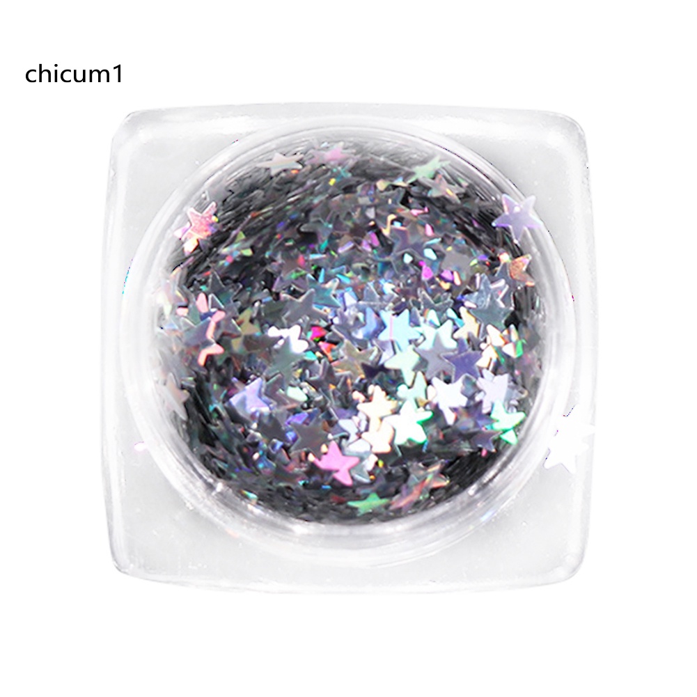 [Hàng mới về] Kim tuyến hình ngôi sao 3mm trang trí móng tay nghệ thuật DIY độc đáo