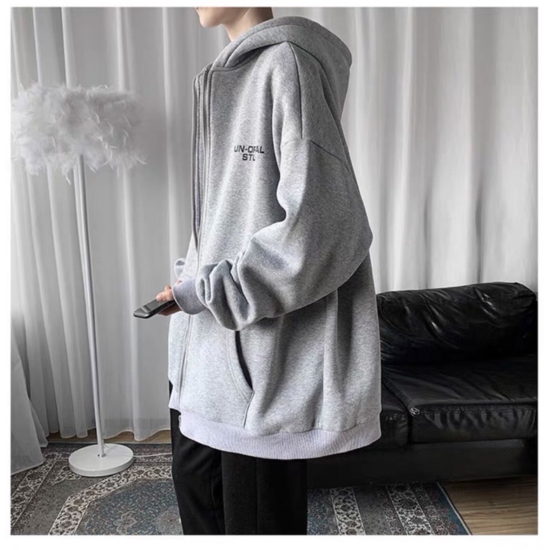 ÁO KHOÁC NỈ NAM NỮ DÁNG RỘNG free size 70ky