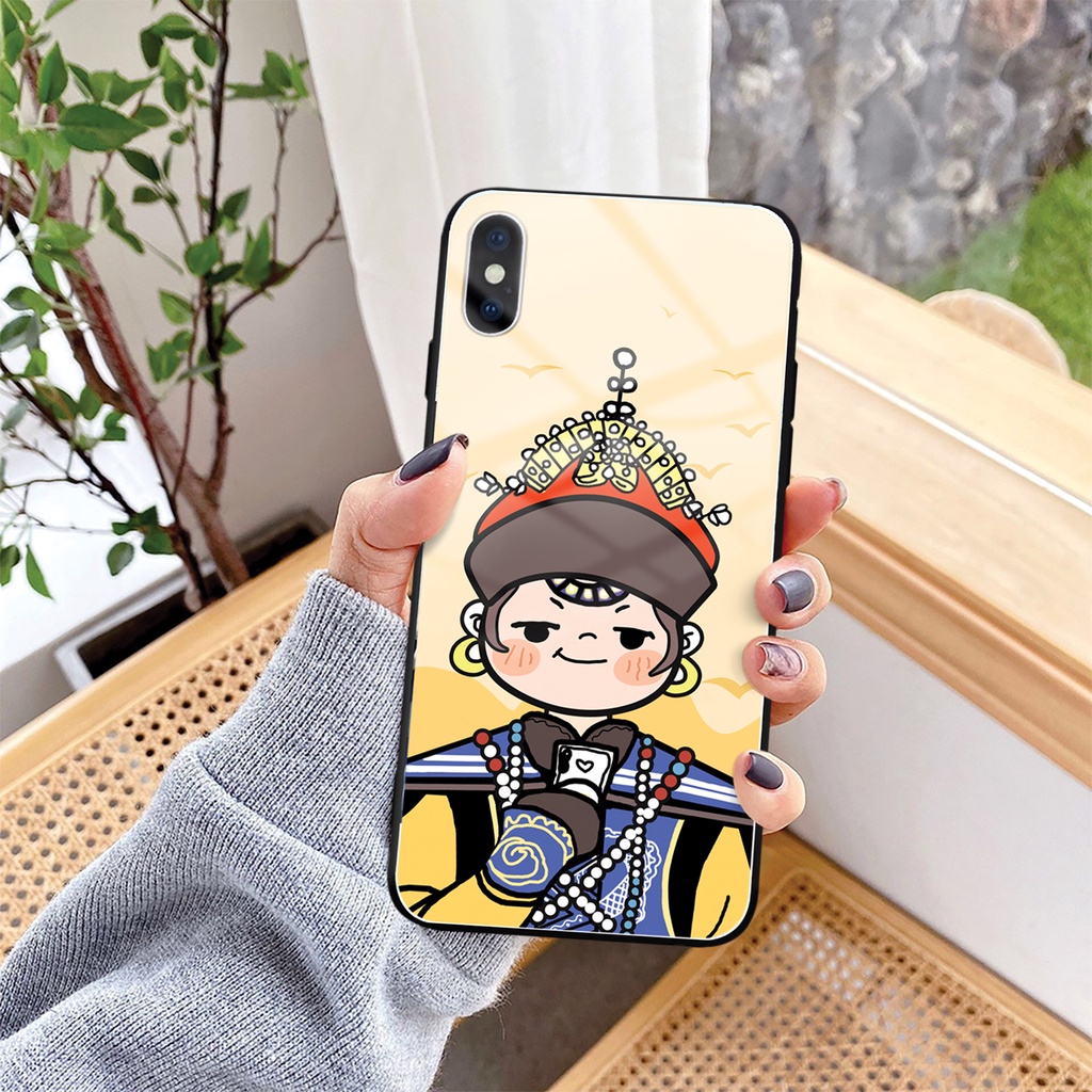 Ốp lưng iphone kính cặp đôi Vua Hậu cute case 14plus 14 pro max 13 12 promax 11 mini 6 6s 7 8 plus x xr xs Se