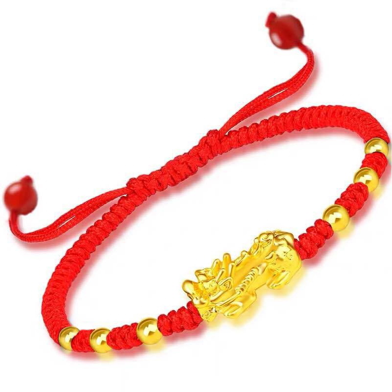 Gmai Vòng Tay Dây Đỏ Đen May Mắn Cho Cặp Đôi