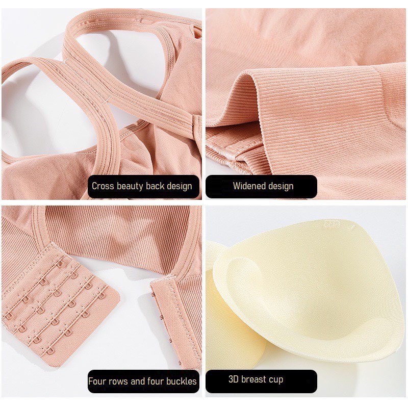 ÁO BRA NỮ TẬP GYM YOGA NÂNG NGỰC ĐỊNH HÌNH PHỐI MÓC CÀI BR85