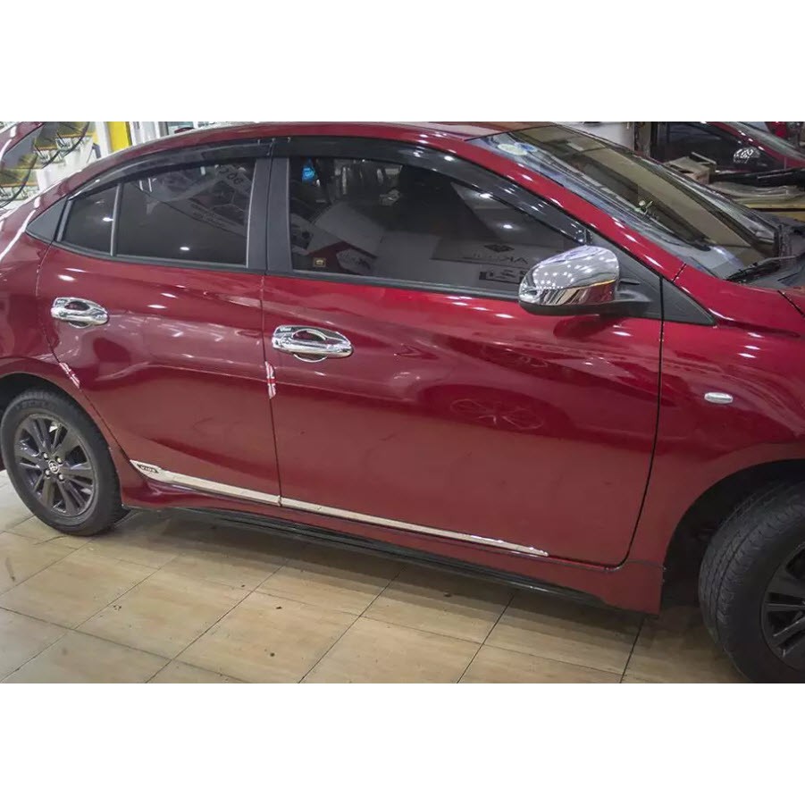 Nẹp sườn hông xe Vios 2019- 2020- 2021- 2022 Nhựa ABS mạ crom sáng bóng