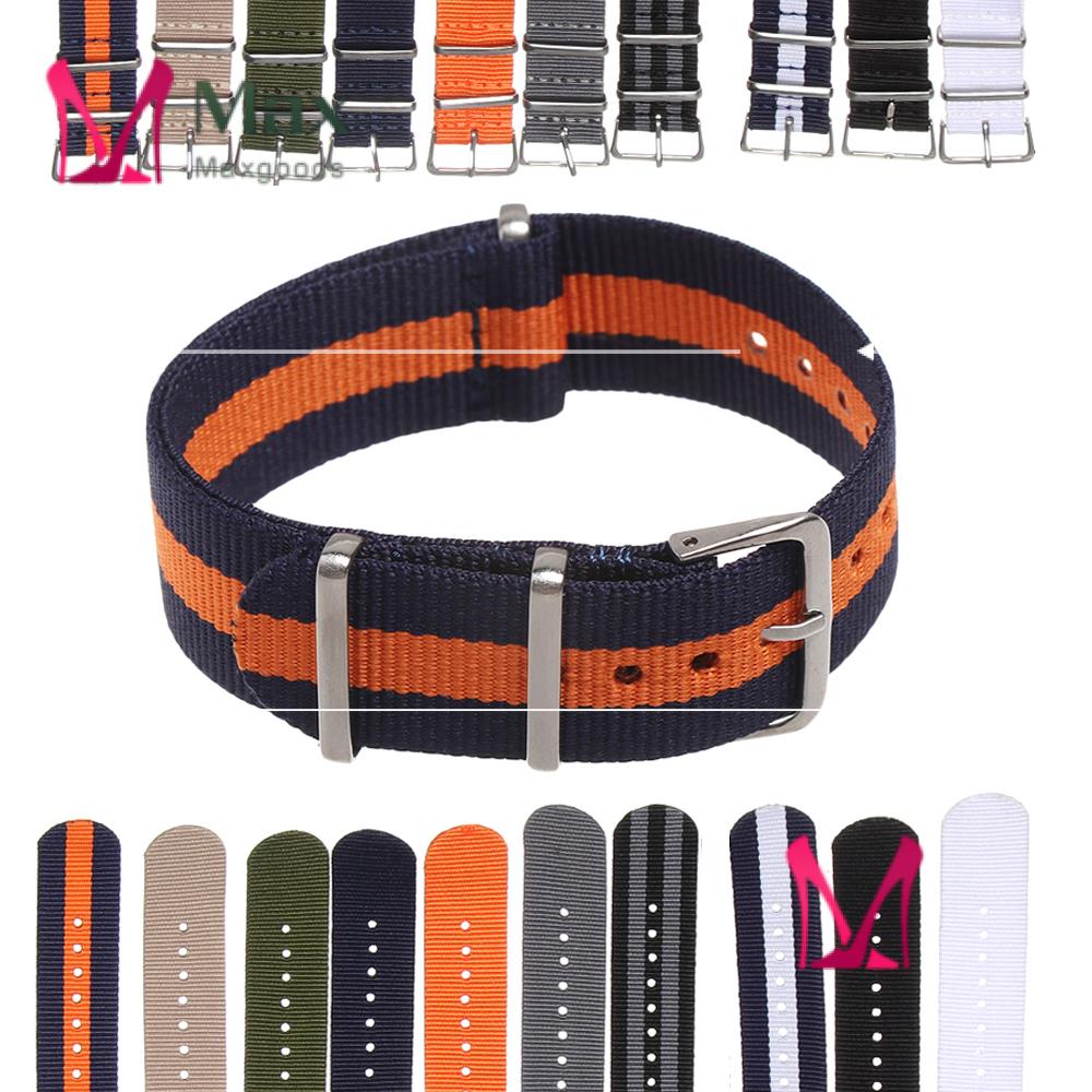 Dây Đeo Đồng Hồ Thể Thao Bằng Nylon Bền Đa Màu 18 20 22 mm Dành Cho Nam Nữ