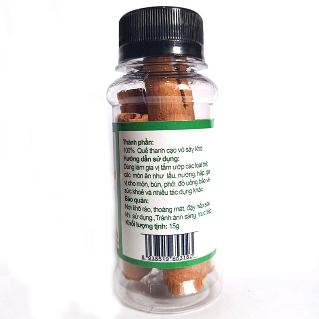 Quê Thanh Cạo Vỏ Yên Bái Tgfoods Hũ 15g