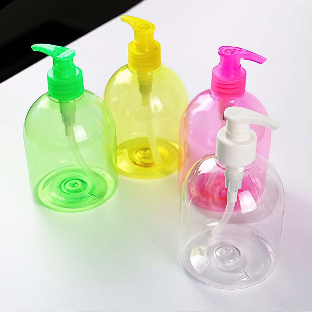 Bình Nhựa Rỗng 500ml Dạng Bơm Đựng Lotion Trong Suốt Có Thể Bơm Lại