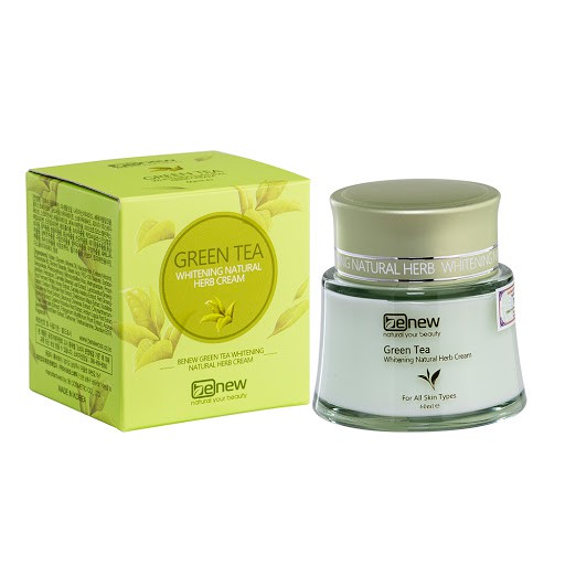 HÀNG CHÍNH HÃNG - Kem xóa mụn thâm, dưỡng trắng da trà xanh BENEW Green Tea Hàn quốc 60ml /Hộp