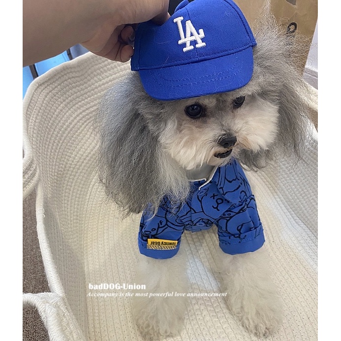 ÁO SƠ MI GẤU XANH cho chó mèo