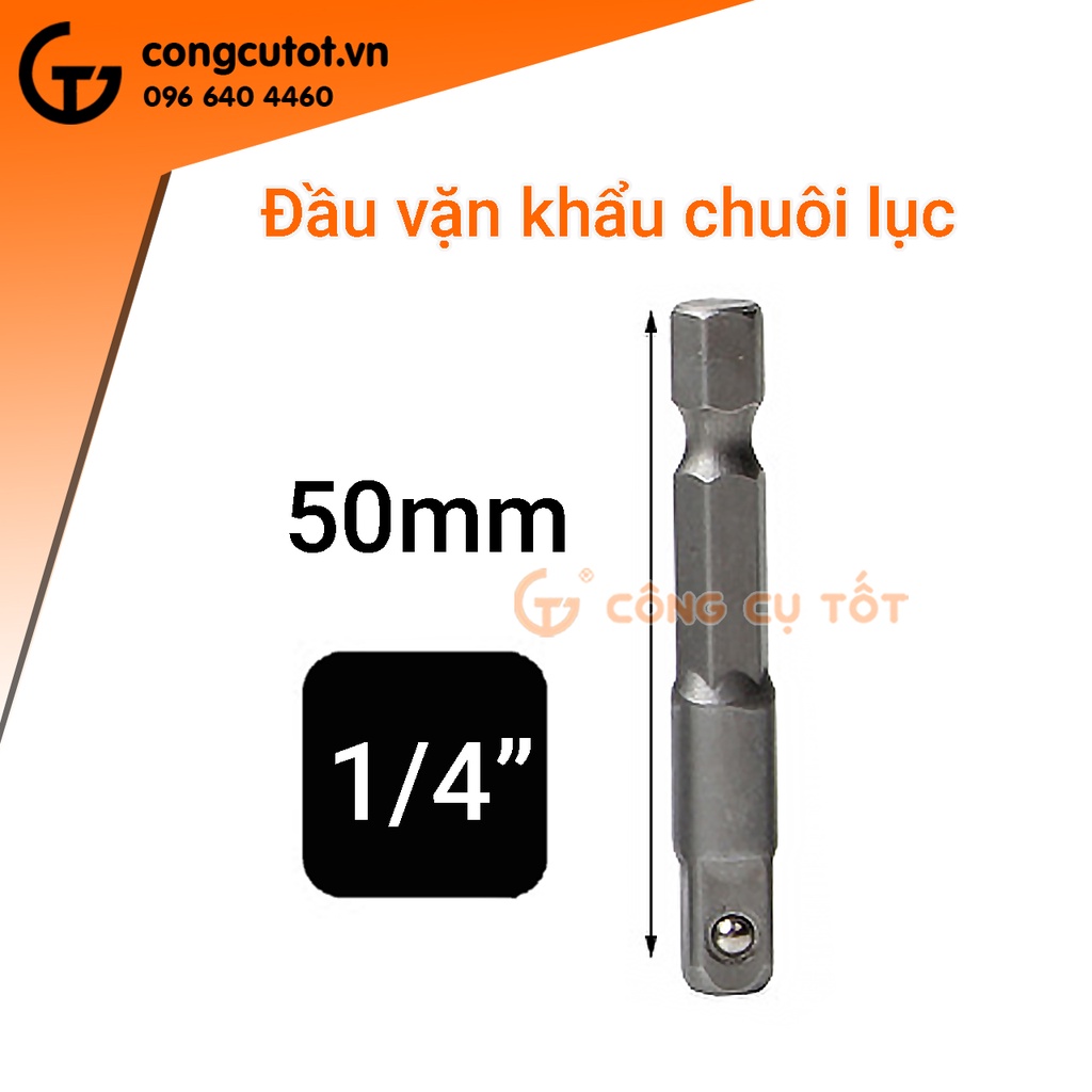 Bộ 3 Đầu vặn khẩu chuôi lục dài 50mm