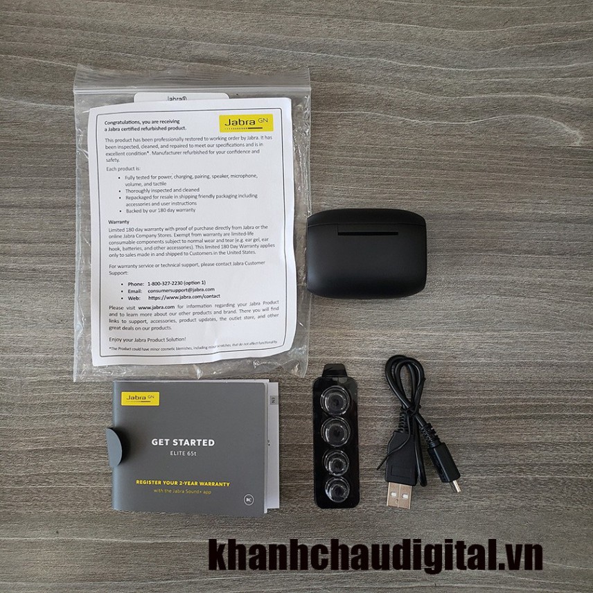 Tai Nghe Bluetooth Jabra Elite 65t Titanium Black True Wireless Earbuds