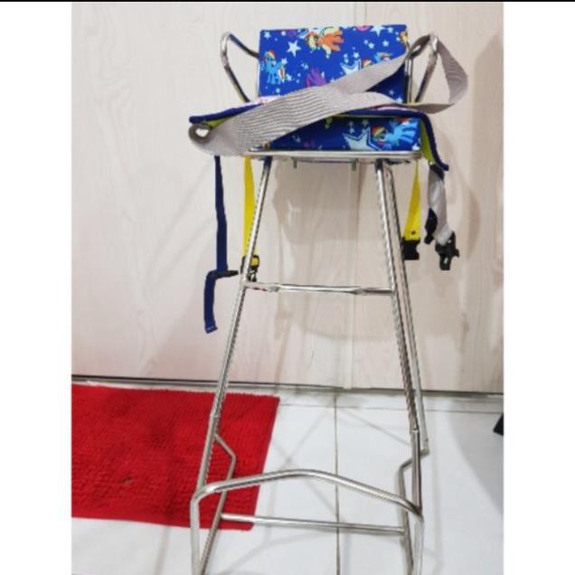 Ghế đi xe ga inox cho bé