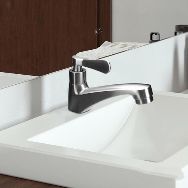 Vòi lavabo lạnh inox SUS 304