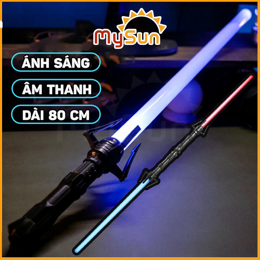 Thanh kiếm Laze Lightsaber Star Wars đồ chơi trẻ em bằng nhựa phát ánh sáng cho bé MySun.