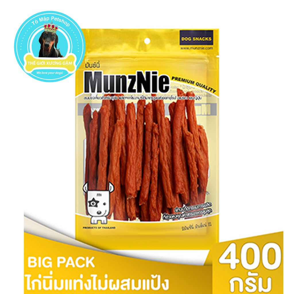 [NEW] SNACK MUNZNIE QUE GÀ MỀM CHO CHÓ 350G