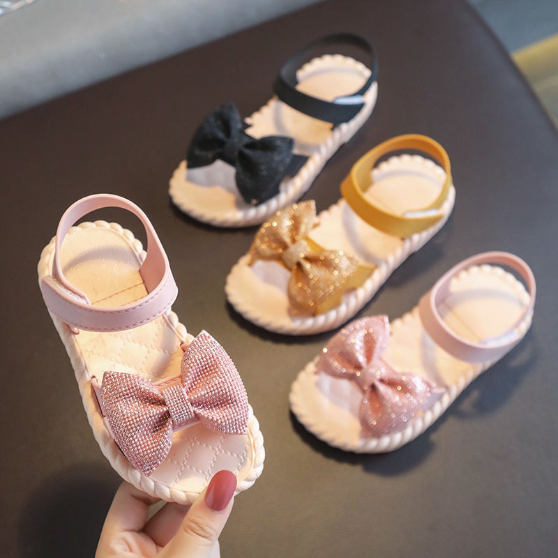  Giày sandals công chúa đi biển hở mũi đế mềm xinh xắn dành cho bé gái