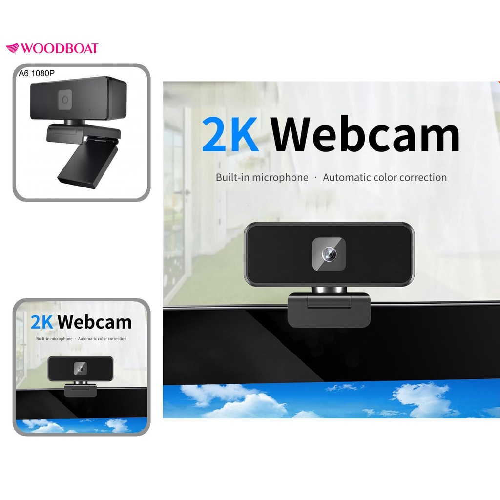 Webcam kỹ thuật số 2K 1080P có thể điều chỉnh giảm tiếng ồn