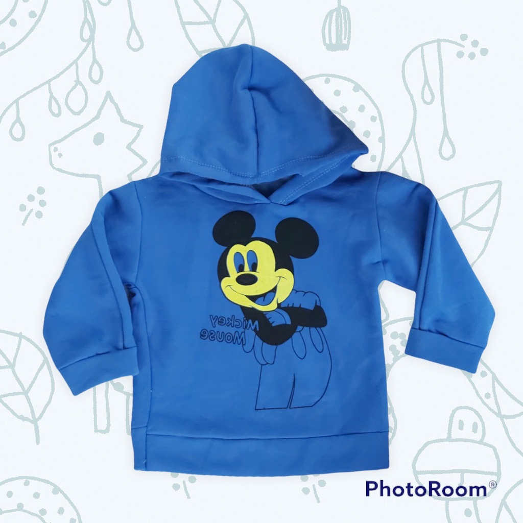 Áo hoodie cho bé, áo khoác nỉ cho bé trai, áo nỉ bé gái có mũ hình Mickey dễ thương