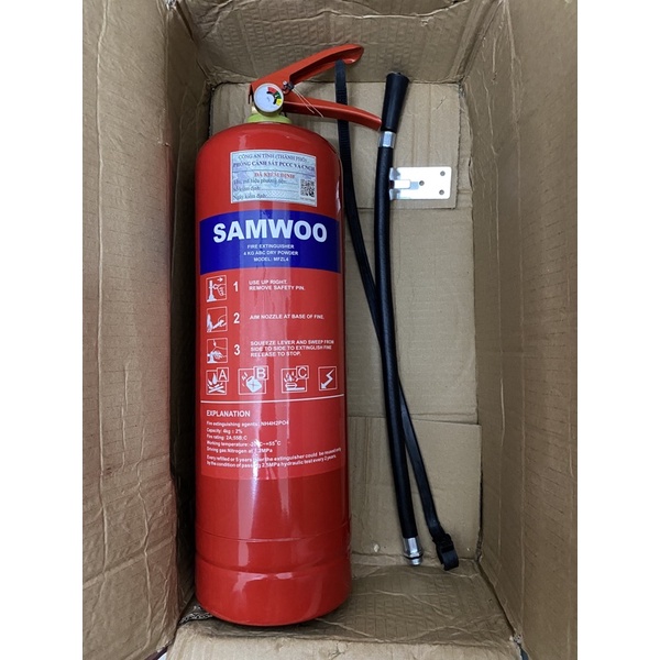 Bình chữa cháy 4kg BC / bình cứu hoả bột 4kg BC SAMWOO MFZ4