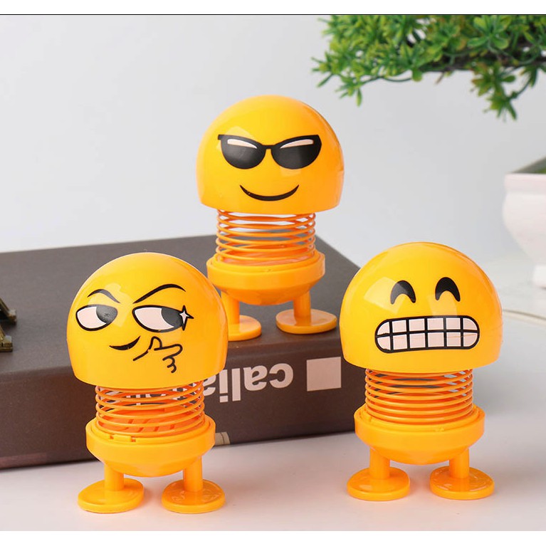 Búp bê biểu tượng cảm xúc lò xo nhún thú vị