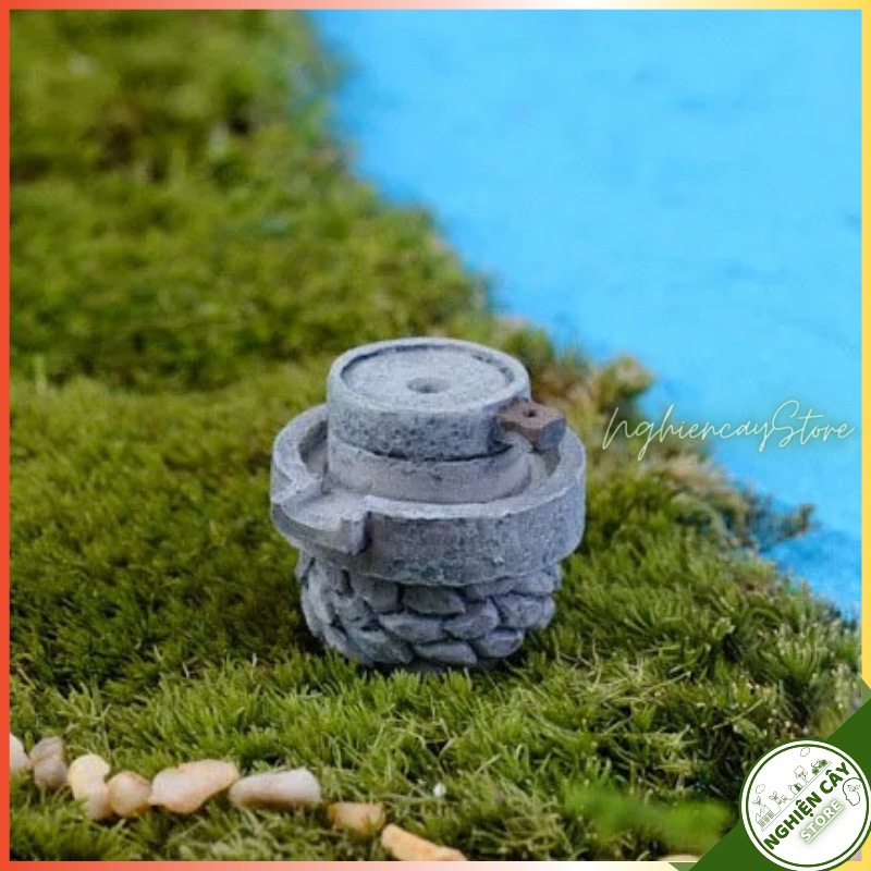 Phụ kiện Cối xay trang trí tiểu cảnh, cây cảnh, sen đá