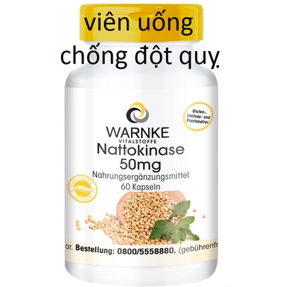 Nattokinase Warnke 50mg lọ 60 viên của Đức