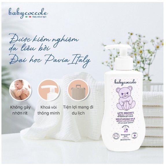 Sữa Dưỡng Ẩm Chiết Xuất Hạnh Nhân Yến Mạch Babycoccole 0m+ 250ml