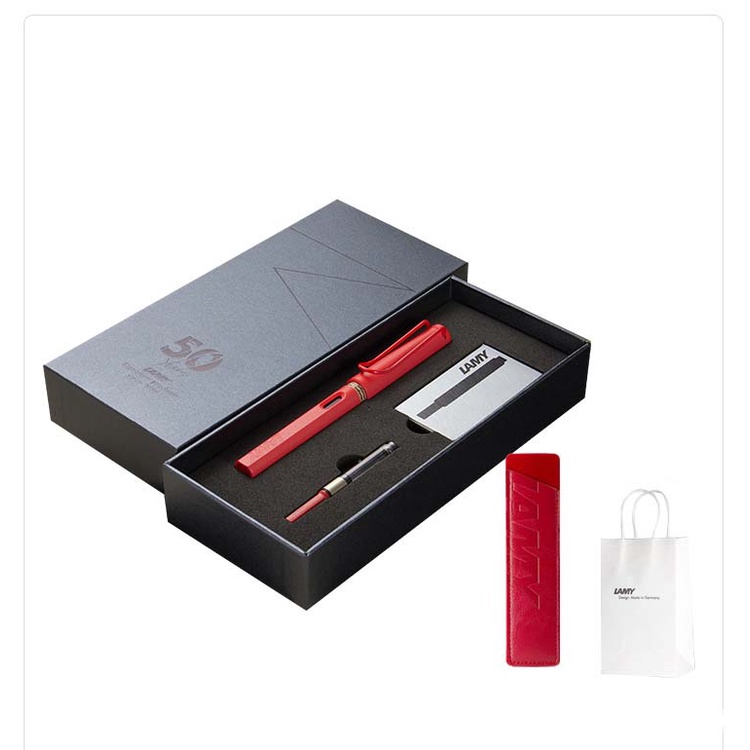 Bộ Quà Tặng Bút Máy Lamy Safari Màu CREAM, STRAWBERRY LIMITED 2022 CHÍNH HÃNG