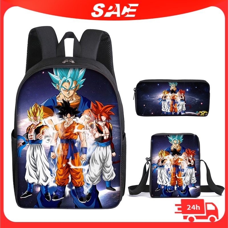 Balo Dragon Ball Goku Anime Bộ Ba Lô In Hình Cho Bé cặp đi học Dragon Ball ba lô đi học