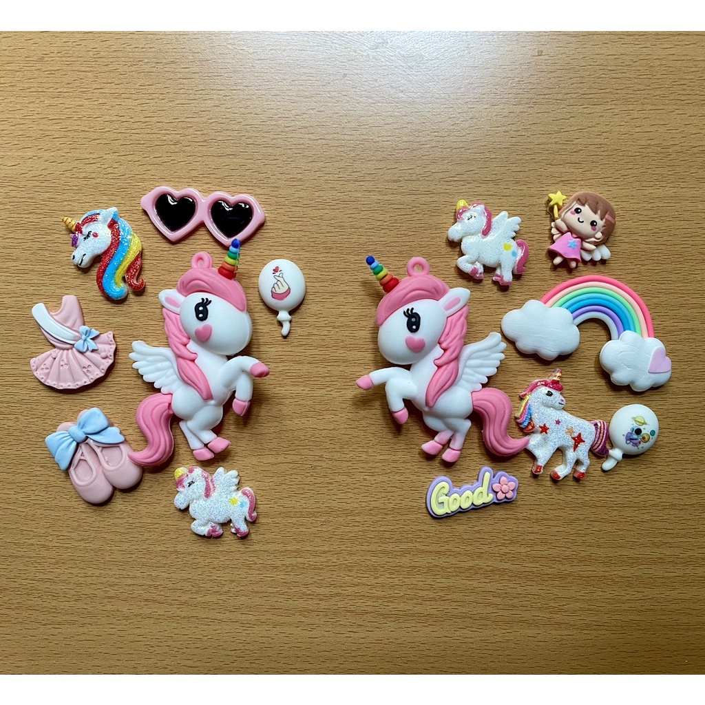 Set Charm Đá Trang Trí Dép Cross Siêu Dễ Thương Có Sẵn Nút Gắn