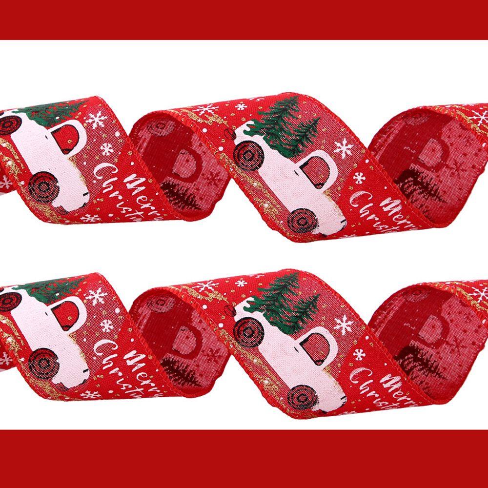 Set 2 Cuộn Ruy Băng Họa Tiết Bông Tuyết Trang Trí Giáng Sinh